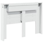 vidaXL Tête de lit Blanc 140 x 16 5 x 103 5 cm Bois d'ingénierie