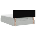 vidaXL Cadre de lit ottoman avec matelas gris clair 140x200 cm velours