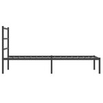 vidaXL Cadre de lit métal sans matelas avec tête de lit noir 90x200 cm