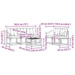 vidaXL Ensemble de canapés d'extérieur 6 pc Naturel et Crème