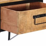 vidaXL Table de chevet 40x35x40 cm bois de manguier massif