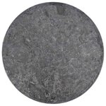 vidaXL Dessus de table Gris Ø50x2 5 cm Marbre