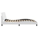 vidaXL Cadre de lit avec LED sans matelas Zadar blanc 160x200 cm