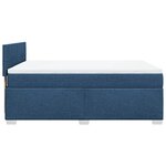 vidaXL Sommier à lattes de lit avec matelas Bleu 160x200 cm Tissu
