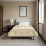 vidaXL Duvet d'hiver Crème 140 x 200 cm Microfibre et polaire Teddy