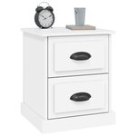vidaXL Tables de chevet 2 Pièces blanc 39x39x47 5 cm bois d'ingénierie