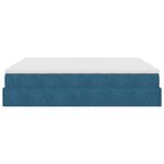 VidaXL Cadre de lit ottoman avec matelas bleu foncé 160x200 cm velours
