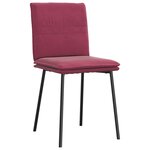 vidaXL Chaises à manger lot de 4 Rouge bordeaux Velours