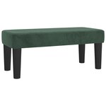 vidaXL Sommier à lattes de lit et matelas Vert foncé 80x200 cm Velours