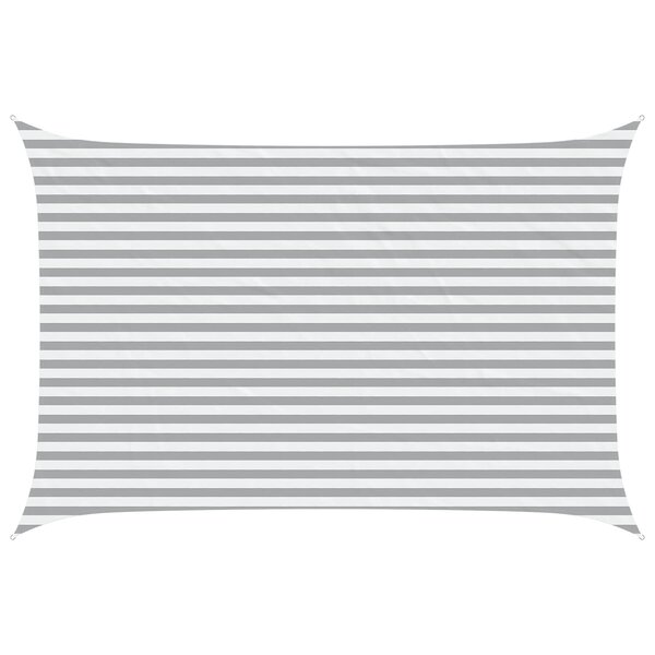 vidaXL Voile d'ombre Gris clair et blanc 4 5 × 3 m