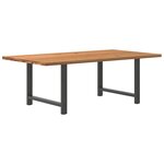 vidaXL Table à manger marron clair bois de chêne massif rectangulaire