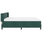vidaXL Lit à ressorts avec matelas Vert foncé 200 x 200 cm Polyester