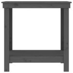 vidaXL Banc de travail Gris 80x50x80 cm Bois de pin massif