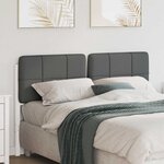 vidaXL Tête de lit capitonnée Blanc et gris clair 120 cm Pin massif