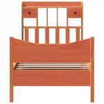 vidaXL Cadre de lit sans matelas cire marron 75x190 cm bois pin massif