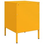 vidaXL Table de chevet jaune moutarde 36x39x50 5 cm acier