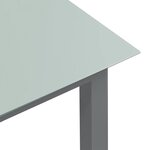 vidaXL Table de jardin Gris clair 150x90x74 cm Aluminium et verre