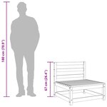 vidaXL Canapé de jardin sans accoudoirs 70x70x67cm bois massif douglas