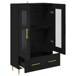 vidaXL Haut Armoire avec tiroir Chêne noir 69 5 x 31 x 115 cm