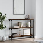 vidaXL Table console chêne marron 100x22 5x75 cm bois d'ingénierie