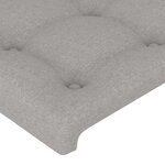 vidaXL Tête de lit avec oreilles Gris clair 203x16x118/128 cm Tissu