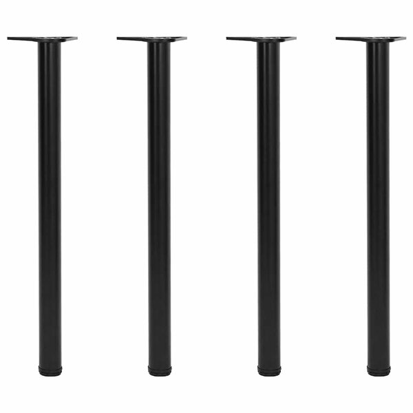vidaXL 4 pieds de table réglables en hauteur 870 mm Noir