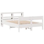 vidaXL Cadre de lit sans matelas blanc 120x200 cm bois de pin massif