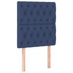 vidaXL Sommier à lattes de lit avec matelas et LED Bleu 80x200cm Tissu