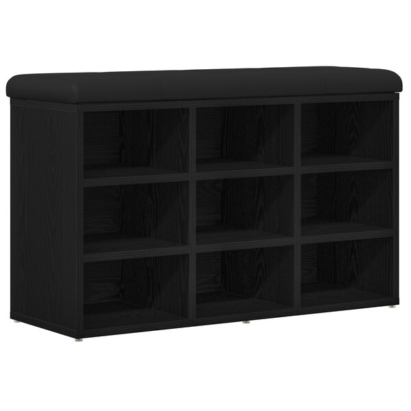Banc de rangement vidaXL Chêne noir 80x30x48 cm Bois reconstitué