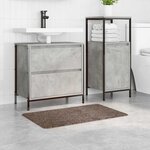 vidaXL Tapis de bain antidérapant Marron 50 x 80 cm PP