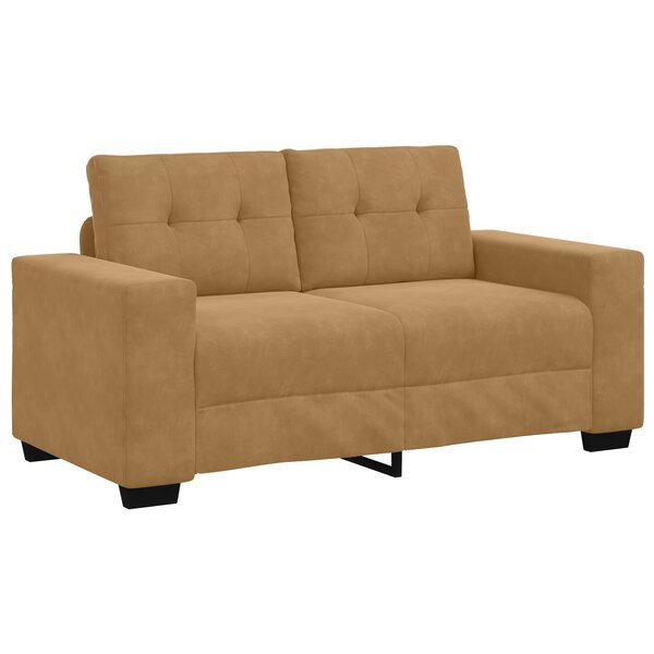 Canapé Loveseat vidaXL Marron 120 cm Velours