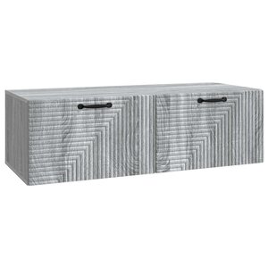 vidaXL Meuble TV mural 98 x 41 x 30 cm Sonoma gris Bois d'ingénierie