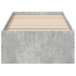 vidaXL Cadre de lit gris béton 90x200 cm bois d'ingénierie