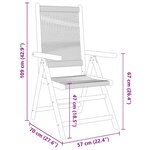 vidaXL Ensemble à Manger de jardin 7Pièces beige polypropylène et bois