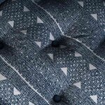 vidaXL Pouf Géométrique Indigo 70 x 70 x 54 cm tissu