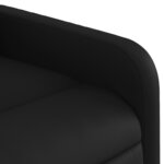 vidaXL Fauteuil inclinable massant en similicuir noir