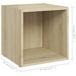 vidaXL Meubles TV 4 Pièces chêne sonoma 37x35x37 cm bois d’ingénierie
