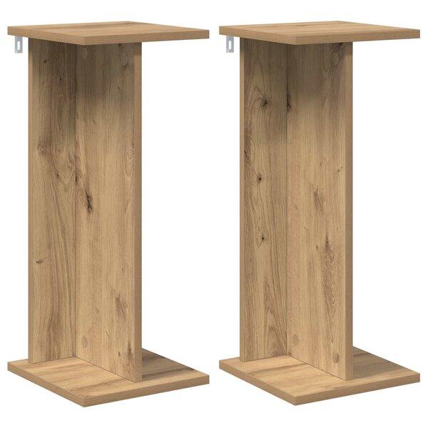 vidaXL Support de Plante 2 pièces Chêne artisanal 25 x 25 5 x 60 5 cm