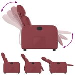 vidaXL Fauteuil inclinable Rouge bordeaux Similicuir