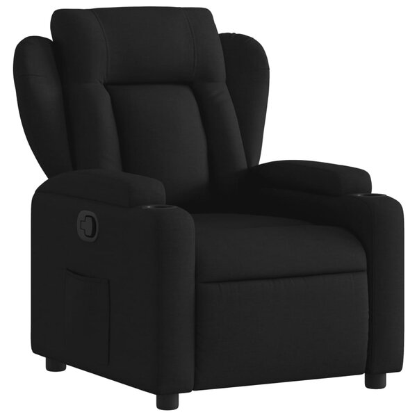 vidaXL Fauteuil inclinable en tissu noir