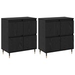 vidaXL Armoire de rangement 2 Pièces Chêne noir 60 x 35 x 70 cm