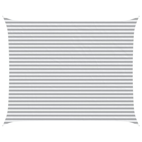 vidaXL Voile d'ombre Gris clair et blanc 5 x 4 m