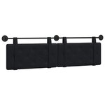 vidaXL Tête de lit suspendue Noir Velours