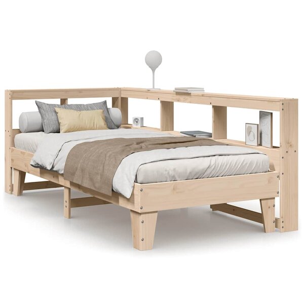 vidaXL Lit bibliothèque sans matelas 90x200 cm bois de pin massif
