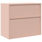 vidaXL Armoire de rangement Rose 80 x 40 x 70 cm Acier