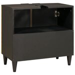 vidaXL Armoire d'évier avec étagère Noir et or 62 x 33 x 58 cm