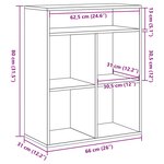 vidaXL Bibliothèque vieux bois 66x31x80 cm bois d'ingénierie