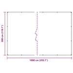 vidaXL Couverture végétale avec œillets 3x10 m PVC