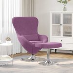 vidaXL Fauteuil œuf 2 Pièces Violet 63 x 73 x 90 cm Velours