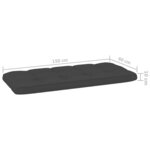 vidaXL Banc de jardin avec coussins anthracite 179 cm Pin imprégné